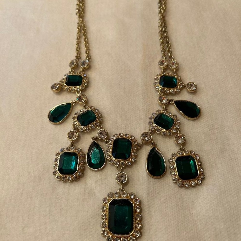 Emerald Green Blingy Necklace